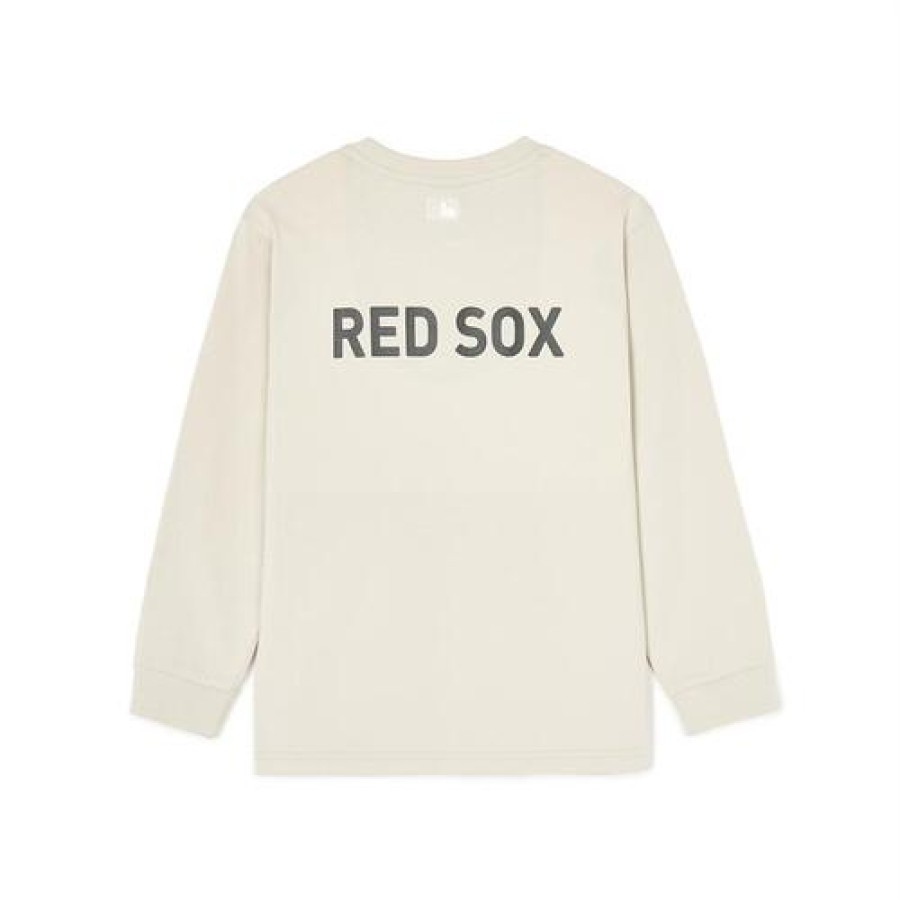 Kids MLB korea T-Shirts | [Kids] Basic Pocket Long Slv T-Shirt Boston Red Sox