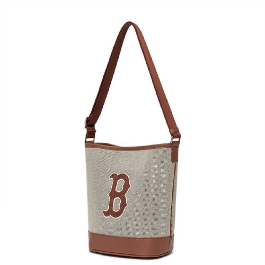 Bag MLB korea | Basic Big Logo Canvas Bucket Bag Boston Redsox