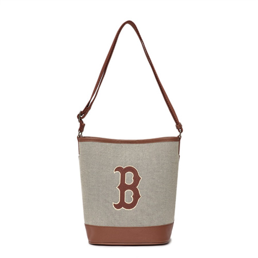 Bag MLB korea | Basic Big Logo Canvas Bucket Bag Boston Redsox