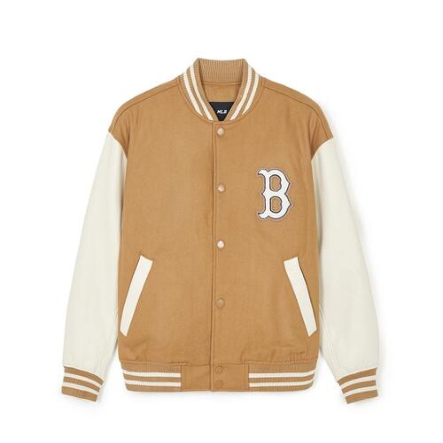 Apparel MLB korea Varsity Jackets | Wool Basic Varsity Jacket Boston Redsox