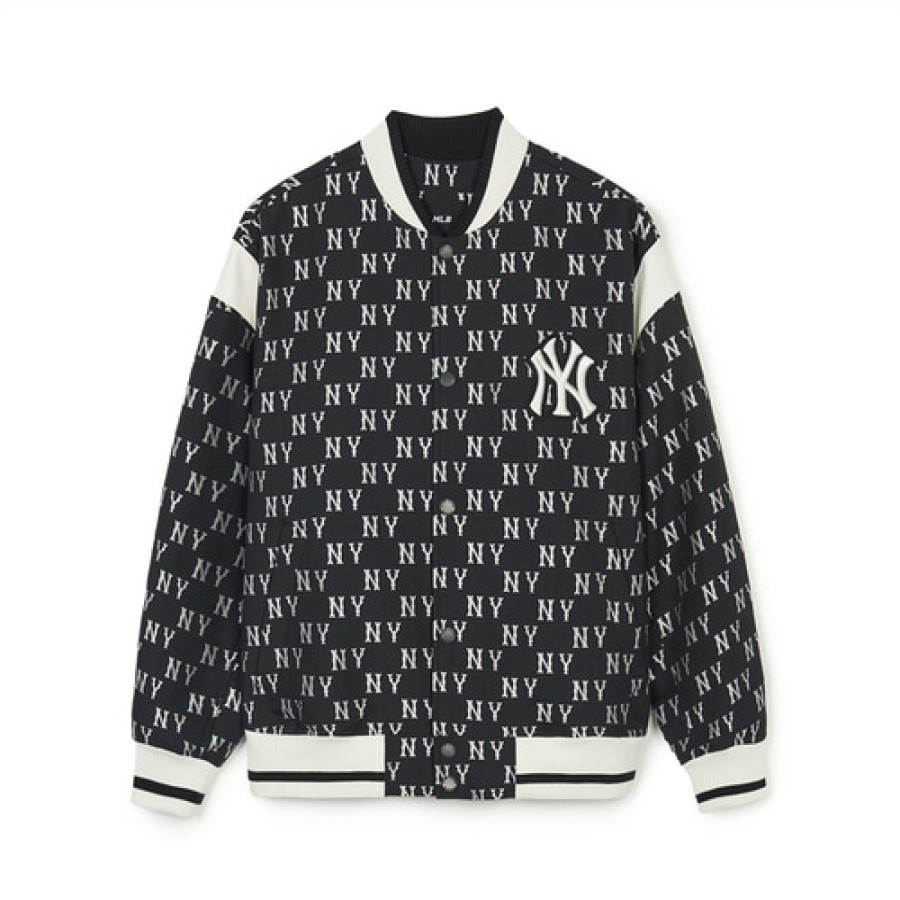 Apparel MLB korea Jackets | Classic Monogram Jqd Shoulder-Block Varsity Jacket(Single-Layer) New York Yankees