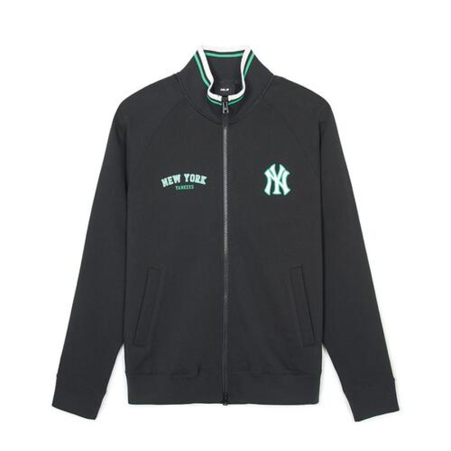 Apparel MLB korea Full-Zip Hoodies | Varsity Graphic Stand Neck Zip-Up New York Yankees