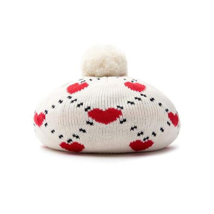 Kids MLB korea Beanies/Hats | [Kids] Heart Jqd Knit Beret Cleveland Indians