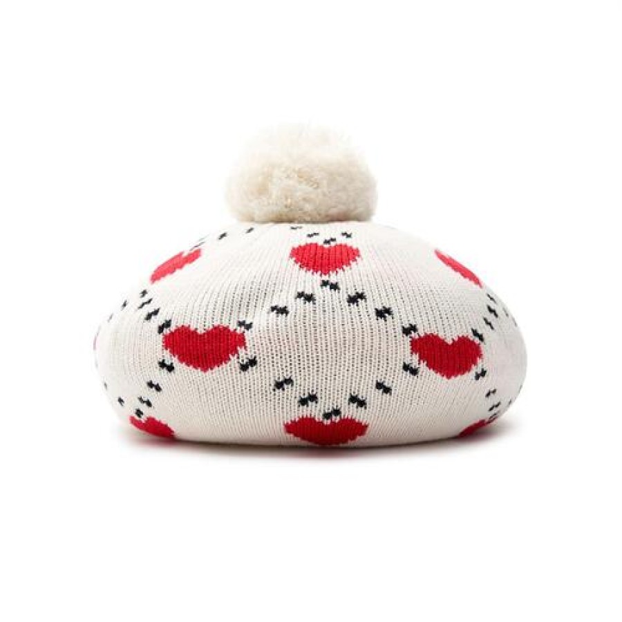 Kids MLB korea Beanies/Hats | [Kids] Heart Jqd Knit Beret Cleveland Indians