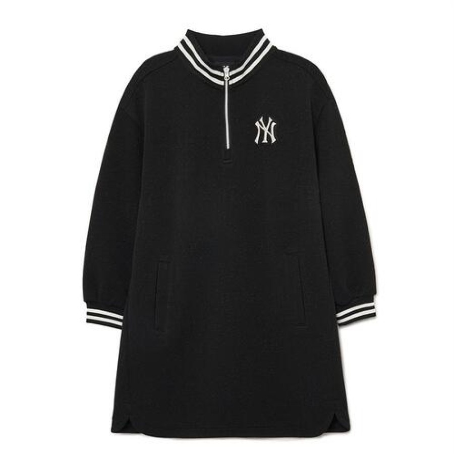 Kids MLB korea Dresses | [Kids] Dia Monogram Jacquard Zip Up Dress New York Yankees