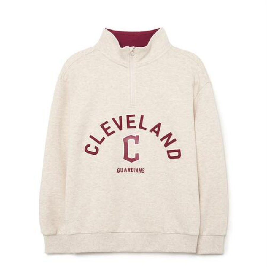 Kids MLB korea Sweatshirts | [Kids] Varsity Half Zip Sweatshrit Cleveland Indians