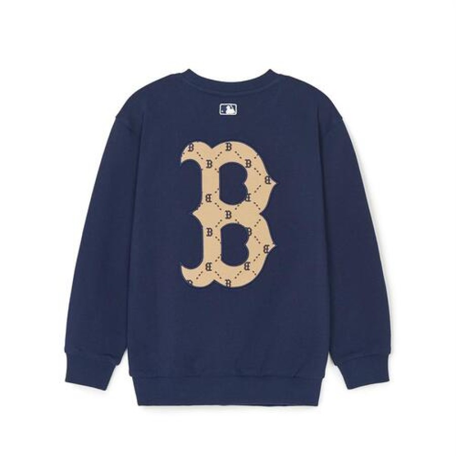 Kids MLB korea Sweatshirts | [Kids] Dia Monogram Applique Sweatshirt Boston Red Sox