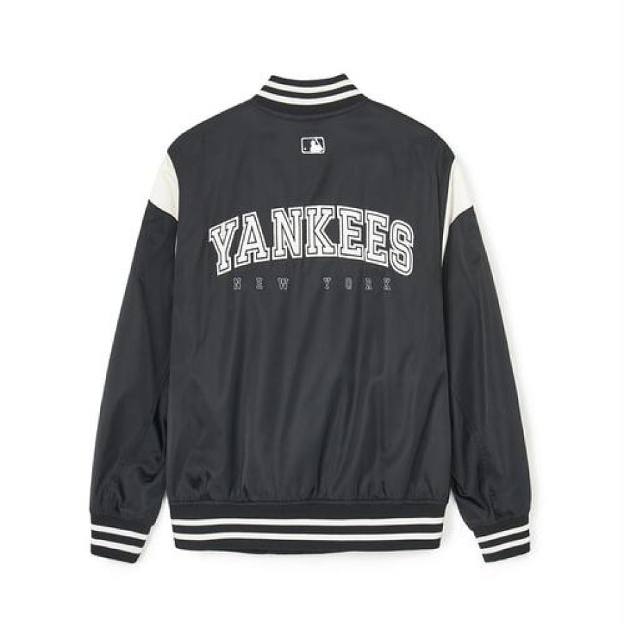 Apparel MLB korea Jackets | Nylon Basic Shoulder-Blocking Varsity Jacket(Single-Layer) New York Yankees