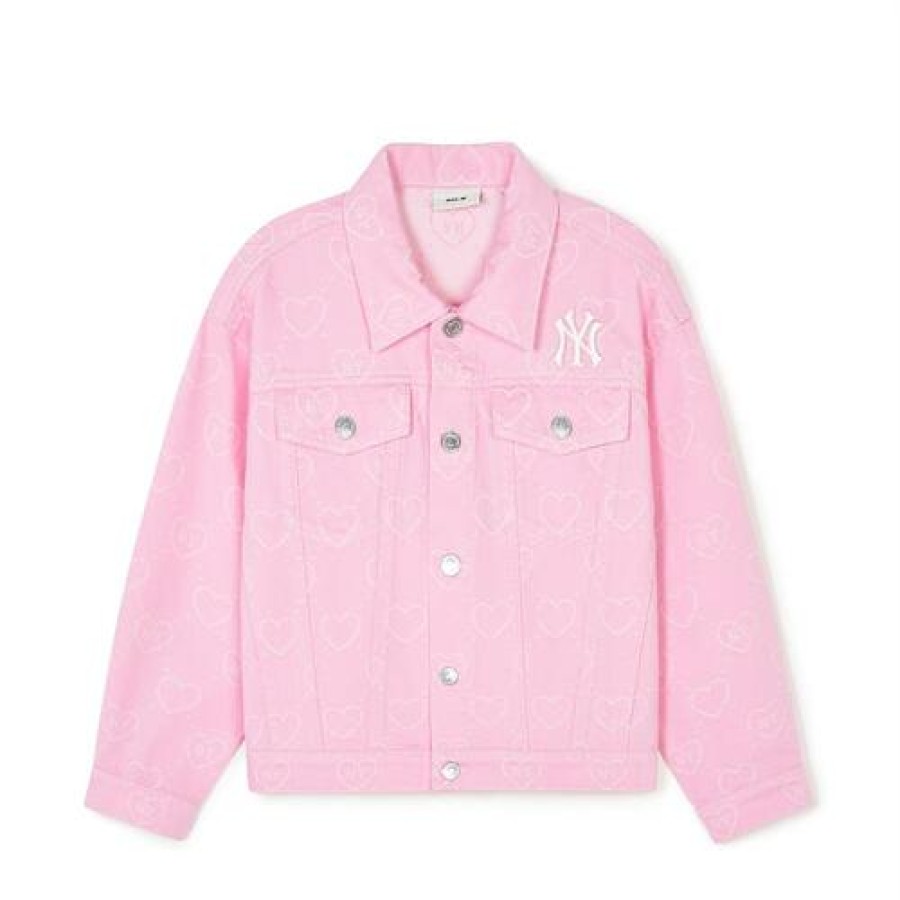 Acc MLB korea Jumpers | [Kids] Heart Denim Jacket New York Yankees