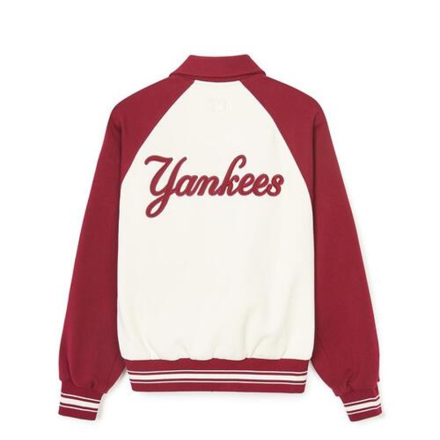 Apparel MLB korea Jackets | Jersey Collar Raglan Varsity Jacket New York Yankees