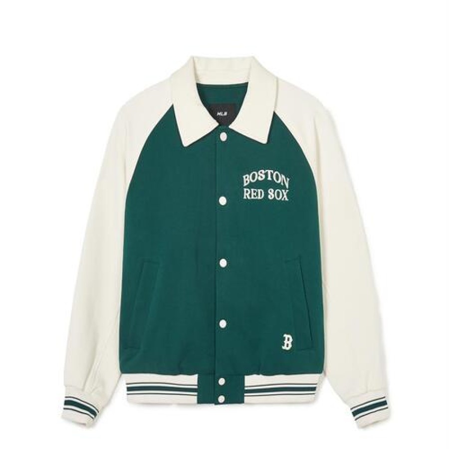 Apparel MLB korea Jackets | Jersey Collar Raglan Varsity Jacket(Single-Layer) Boston Redsox