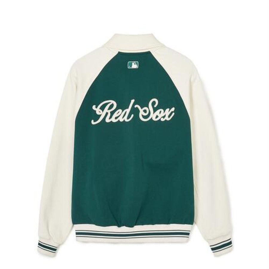 Apparel MLB korea Jackets | Jersey Collar Raglan Varsity Jacket(Single-Layer) Boston Redsox