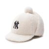 Kids MLB korea Winter Hats | [Kids] Fleece Pompom Ear Flap Cap New York Yankees