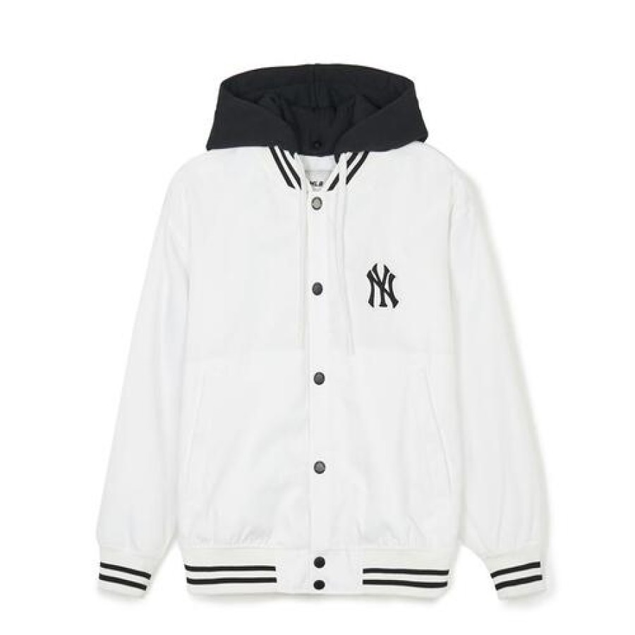 Apparel MLB korea Varsity Jackets | Nylon Hood Varsity Jacket New York Yankees