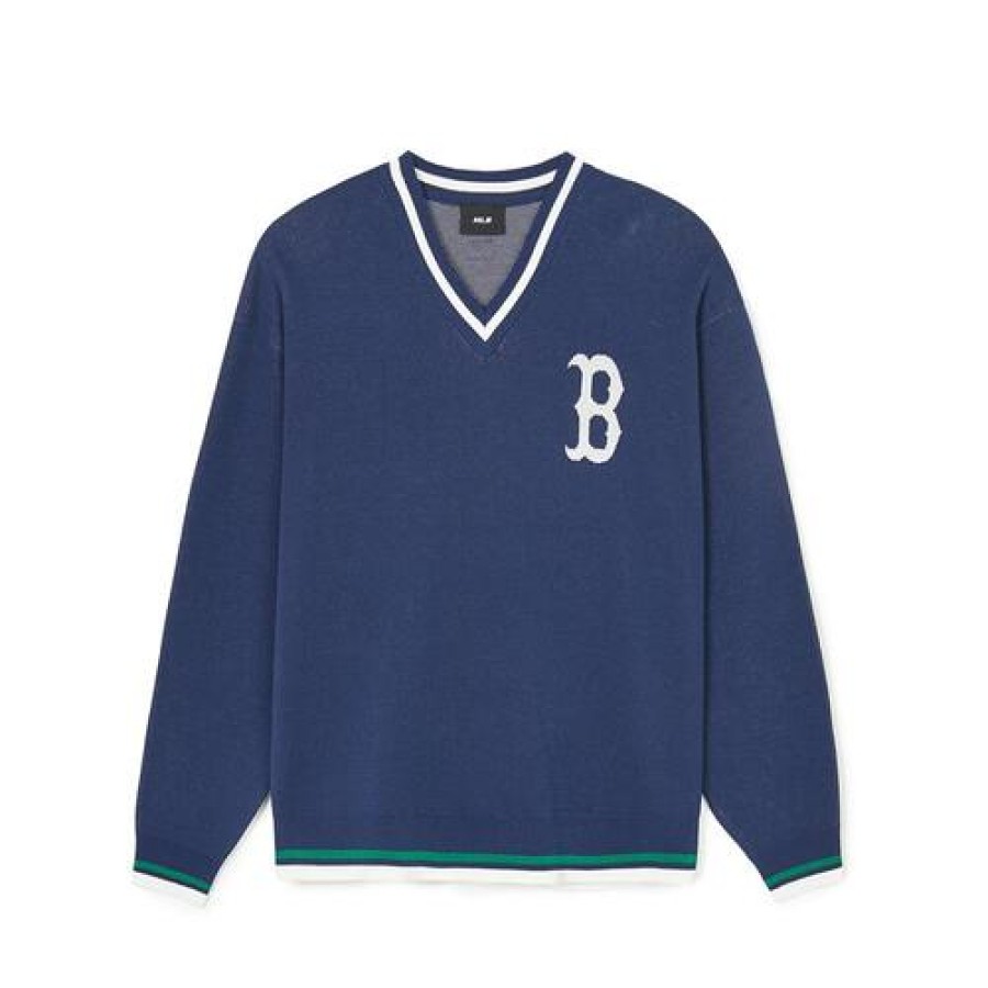 Apparel MLB korea Sweaters | Varsity V-Neck Sweater Pullover Boston Redsox