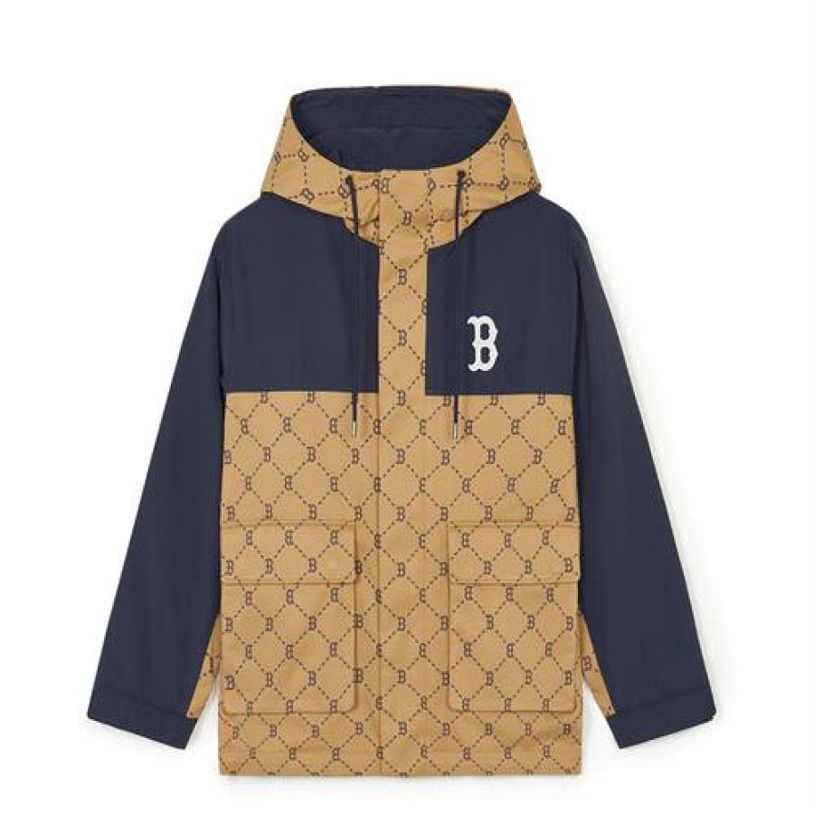 Apparel MLB korea Jackets | Dia Monogram Jqd Blocking Windbreaker Boston Redsox