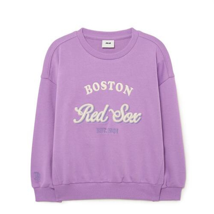 Kids MLB korea T-Shirts | [Kids] Varsity Girl`S Cropped Sweatshirt Boston Red Sox