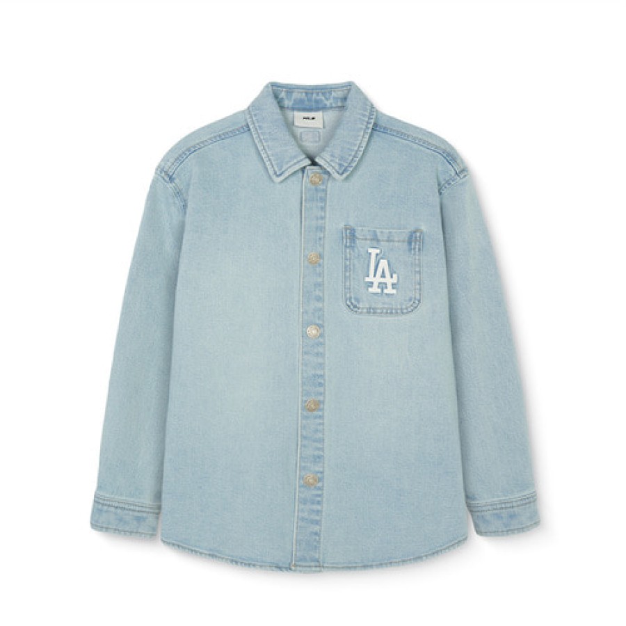 Kids MLB korea Shirts | [Kids] Varsity Denim Shirt Los Angeles Dodgers