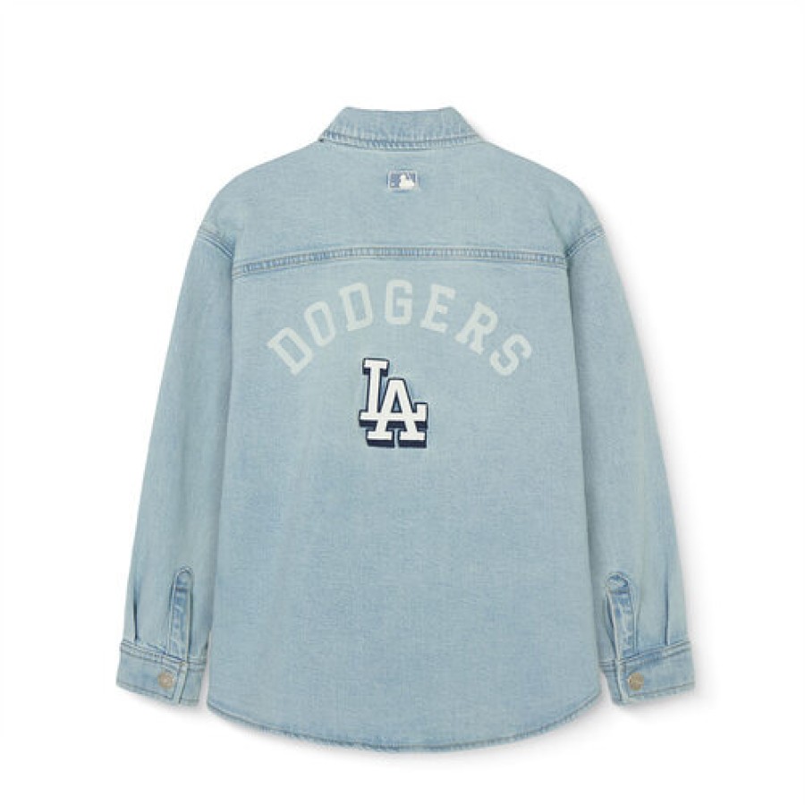 Kids MLB korea Shirts | [Kids] Varsity Denim Shirt Los Angeles Dodgers