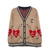 Kids MLB korea Sweaters | [Kids] Heart Big Point Knit Cardigan Cleveland Indians