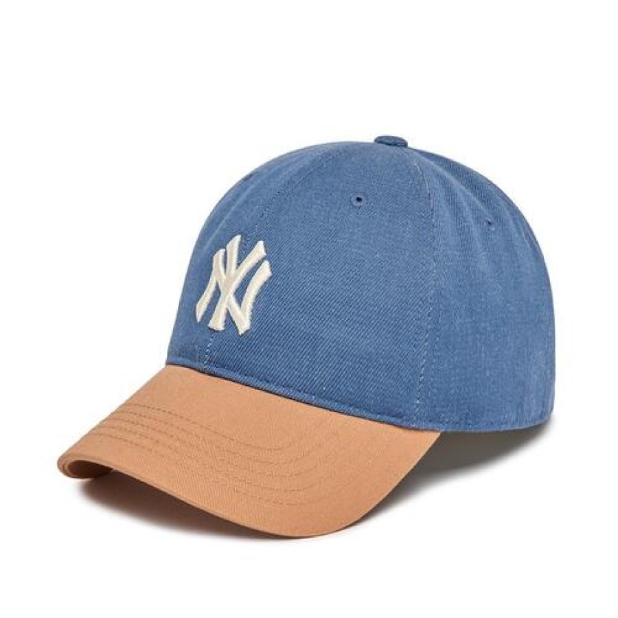 Cap MLB korea Un_Structure | Color Block Denim Like Unstructured Ball Cap New York Yankees