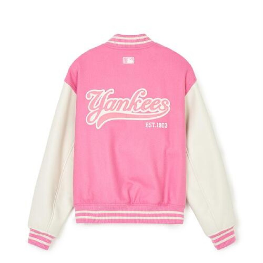 Apparel MLB korea Varsity Jackets | [Wms] Women`S Wool Crop Varsity Jacket New York Yankees