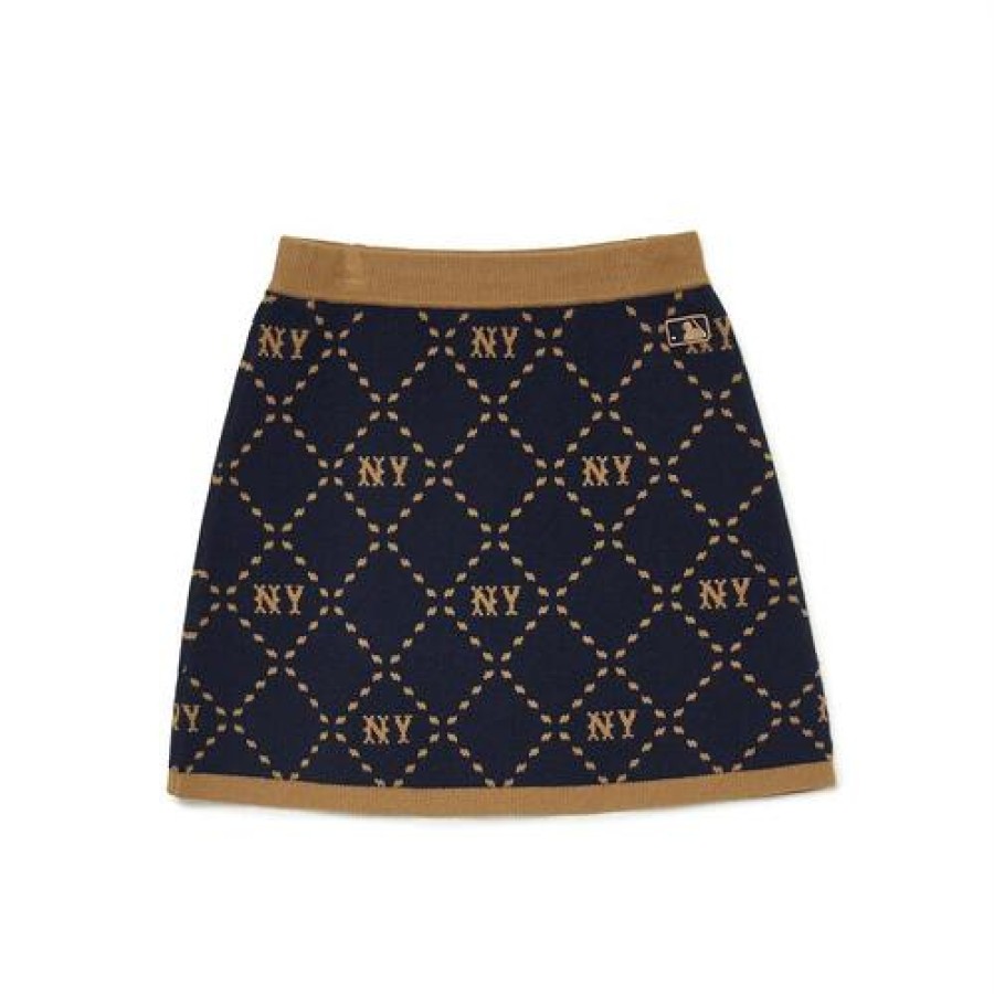 Kids MLB korea Skirts | [Kids] Dia Monogram Knit Skirt New York Yankees