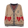 Kids MLB korea Sweaters | [Kids] Heart Big Point Knit Cardigan Cleveland Indians