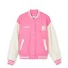 Apparel MLB korea Jackets | [Wms] Women`S Wool Crop Varsity Jacket New York Yankees