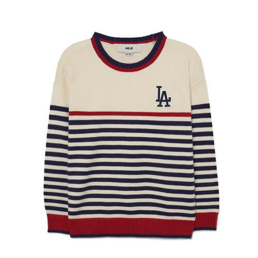 Kids MLB korea Sweatshirts | [Kids] Premium Basic Striped Pullover Los Angeles Dodgers