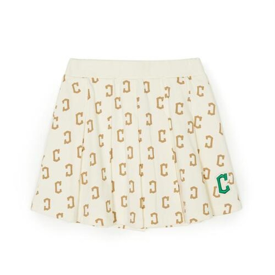 Kids MLB korea Skirts | [Kids] Classic Monogram Pleats Skirt Cleveland Indians