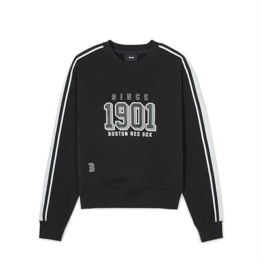 Apparel MLB korea Sweatshirts | [Wms] Women`S Sportive Varsity Track Crop Sweatshirts Boston Redsox