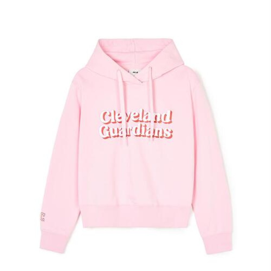 Apparel MLB korea Hoodies | [Wms] Women Varsity Crop Hoodie Cleveland Guardians