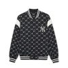 Apparel MLB korea Jackets | Dia Monogram Jersey Jqd Shoulder-Block Varsity Jacket New York Yankees