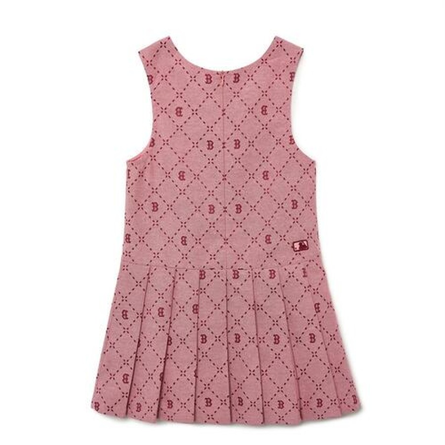 Kids MLB korea Dresses | [Kids] Dia Monogram Jacquard Dress Boston Red Sox