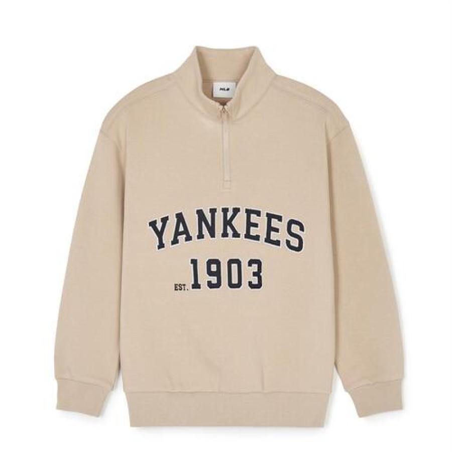 Kids MLB korea Sweatshirts | [Kids] Varsity Half-Zip Up Mtm Set Up New York Yankees