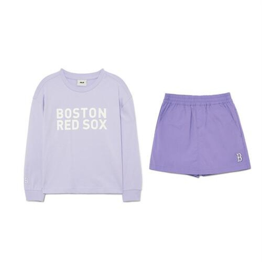 Kids MLB korea T-Shirts | [Kids] Basic Girls Ts Set Boston Red Sox