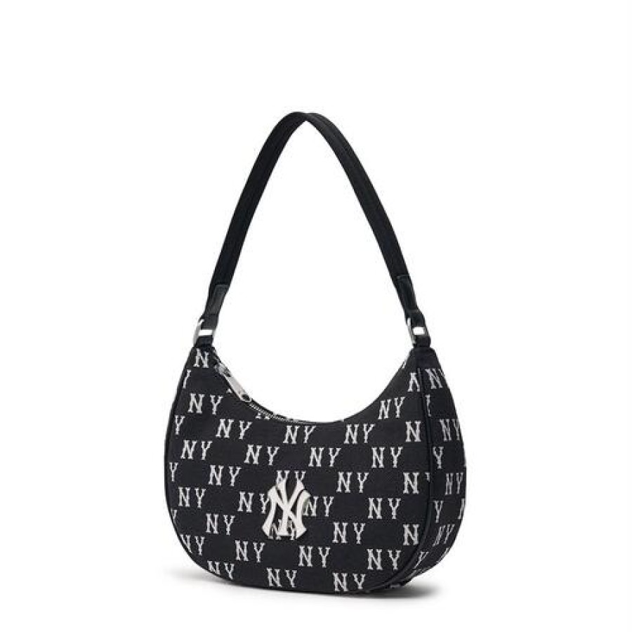 Bag MLB korea | Classic Monogram Jacquard Hobo Bag New York Yankees