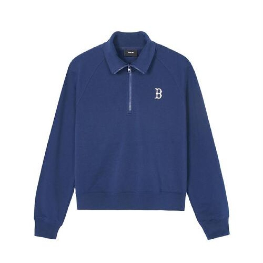 Apparel MLB korea Sweatshirts | [Wms] Women Basic Small Logo Crop Sweatshirts Boston Redsox