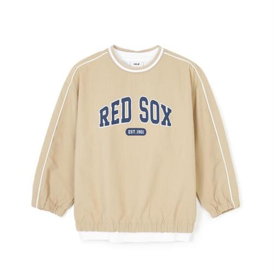 Kids MLB korea Sweatshirts | [Kids] Varsity Woven 3Pcs Sweatshirt Set-Up Boston Red Sox