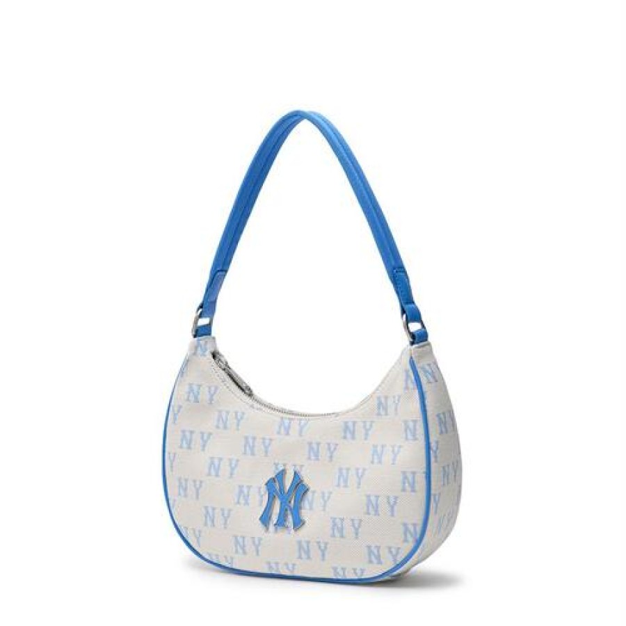 Bag MLB korea | Classic Monogram Jacquard Hobo Bag New York Yankees