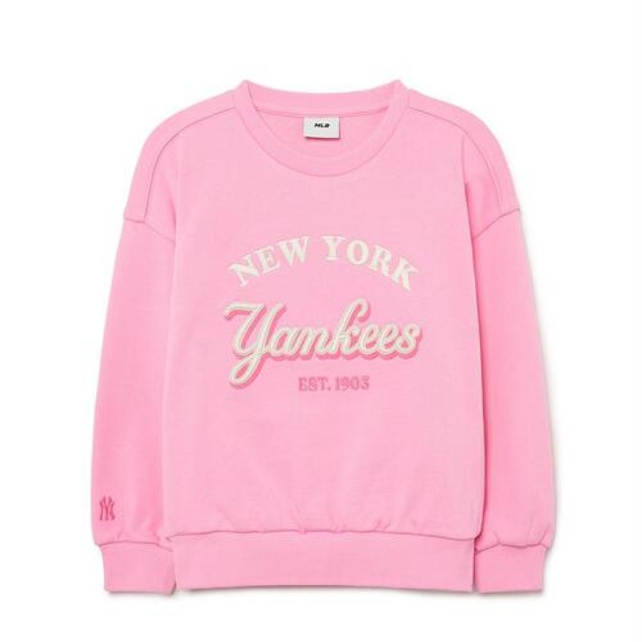 Kids MLB korea T-Shirts | [Kids] Varsity Girl`S Cropped Sweatshirt New York Yankees