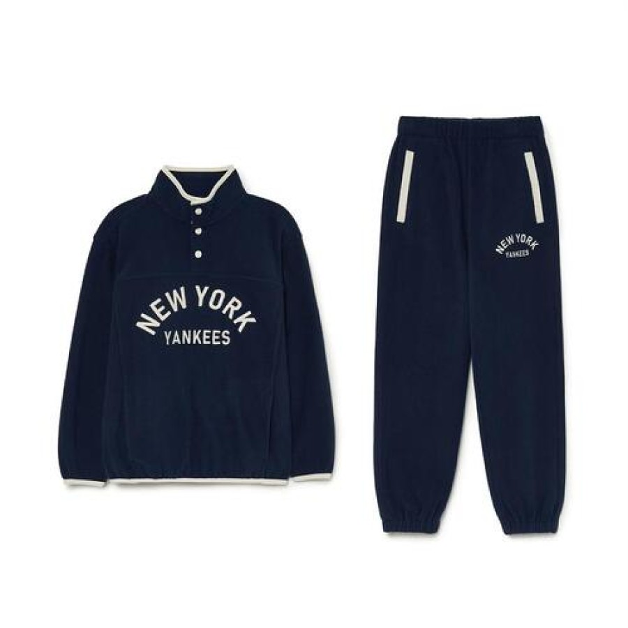 Kids MLB korea Sweatshirts | [Kids] Varsity Half Zip Mtm Set Up New York Yankees