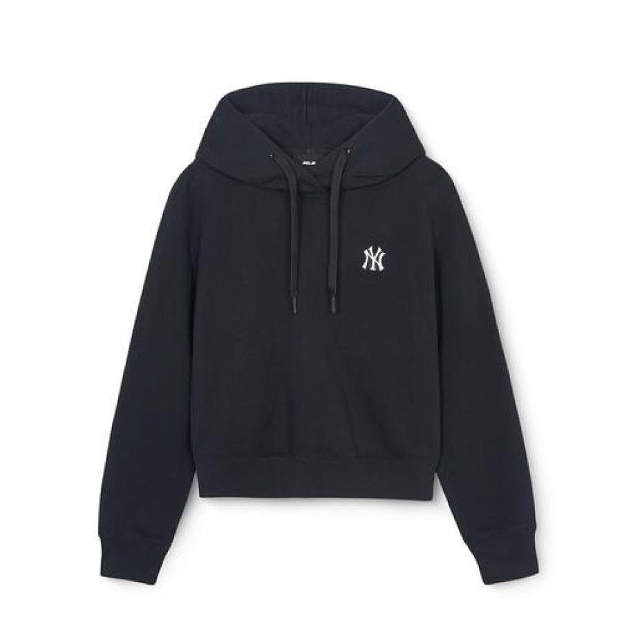 Apparel MLB korea Hoodies | [Wms] Women Basic Small Logo Crop Hoodie New York Yankees