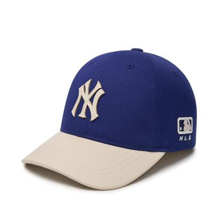 Kids MLB korea Original Caps | [Kids] Varsity Cursive Color Block Ball Cap New York Yankees