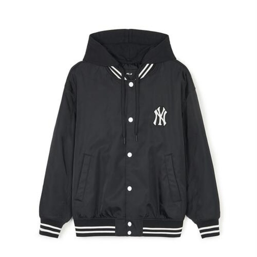 Apparel MLB korea Varsity Jackets | Nylon Hood Varsity Jacket New York Yankees