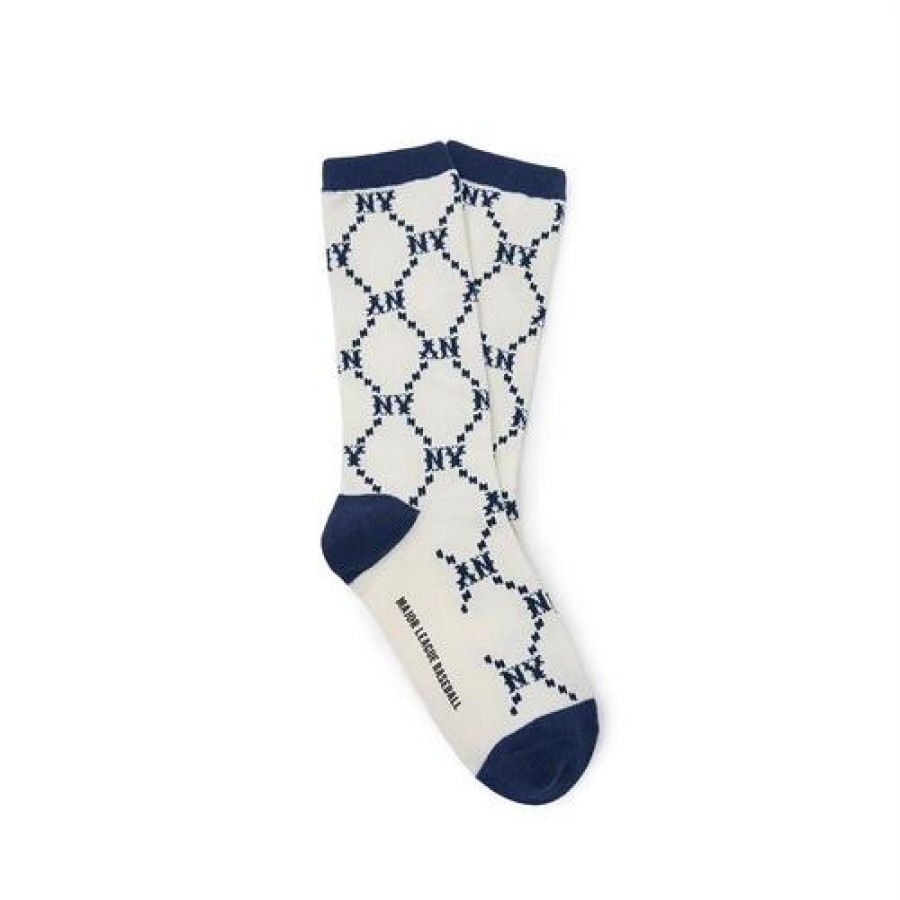 Kids MLB korea Others | [Kids] Dia Monogram Skate Socks New York Yankees