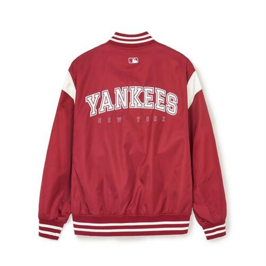 Apparel MLB korea Varsity Jackets | Nylon Basic Shoulder-Blocking Varsity Jacket(Single-Layer) New York Yankees