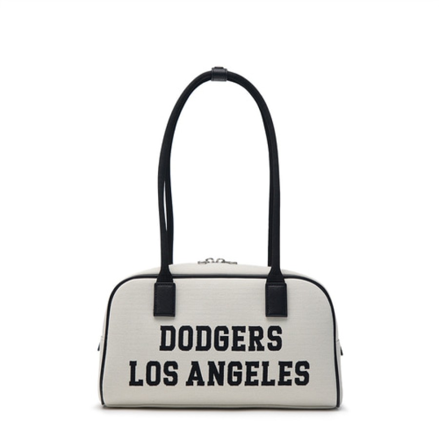 Bag MLB korea | Varsity Jacquard Canvas Square Shoulder Bag Los Angeles Dodgers