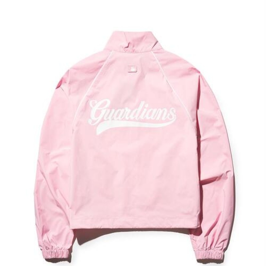 Apparel MLB korea Windbreakers | [Wms] Women`S Sportive Varsity Crop Windbreaker Cleveland Guardians